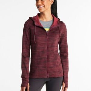L.L. Bean Women's PrimaLoft ThermaStretch Fleece, Full-Zip Hoodie size Medium